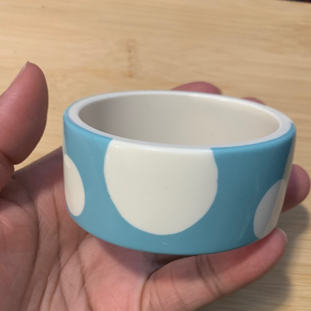 Blue and White Polka Dot Bangle